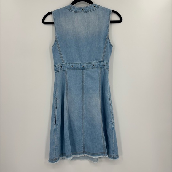 Versace Jeans Couture Blue Denim Buckle Dress - Picture 3 of 11